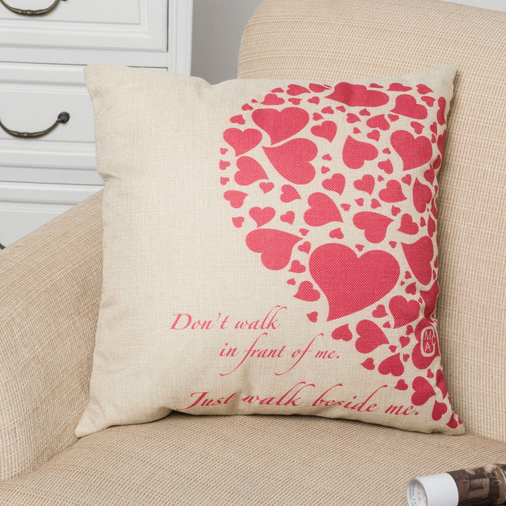 Pillowcase Bedside Cushion Valentine&#039;s Day Backrest Couple Pillow