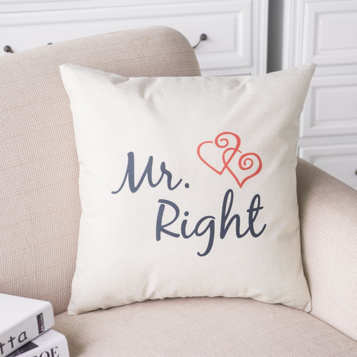 Pillowcase Bedside Cushion Valentine&#039;s Day Backrest Couple Pillow
