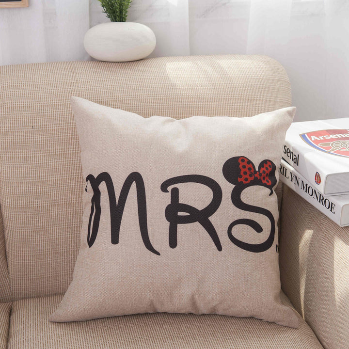 Pillowcase Bedside Cushion Valentine&#039;s Day Backrest Couple Pillow