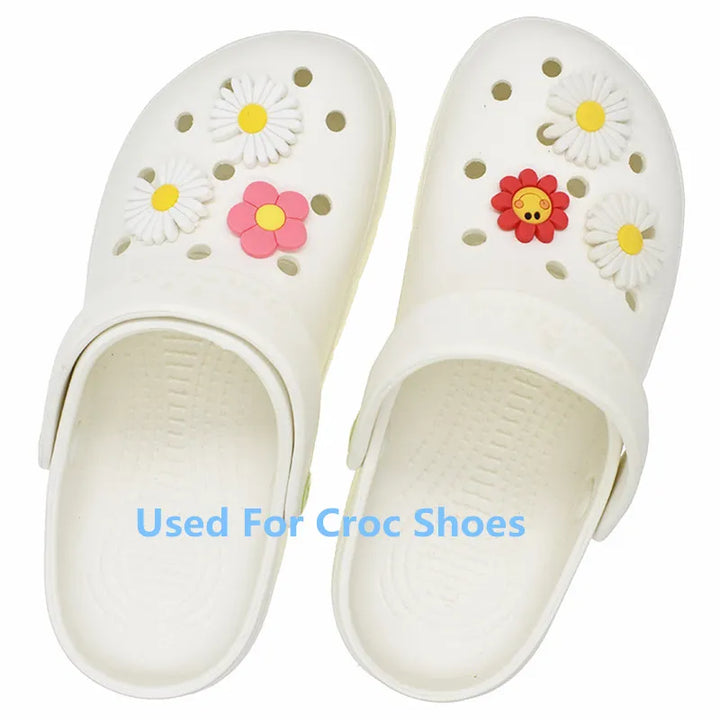 1-19Pcs Skull Dog Donut Plants Magic Flowers Snake PVC Sandals Shoes Decorations Buckle Button Fit Croc Charms Jibz Accessories