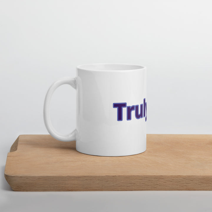 White glossy mug