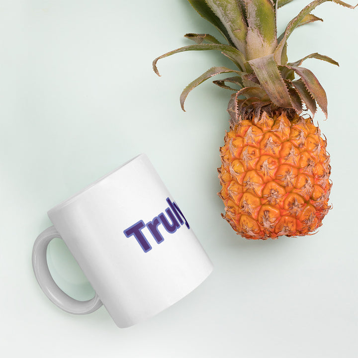 White glossy mug