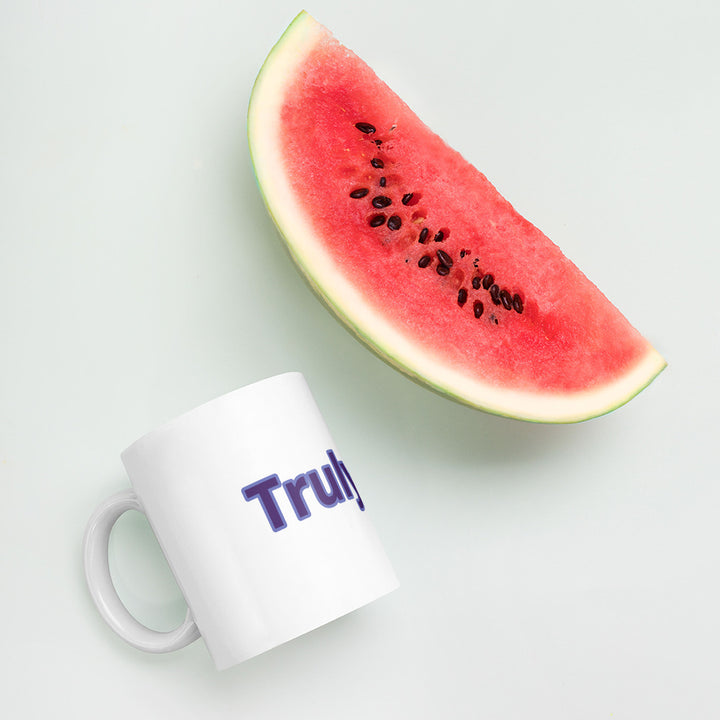 White glossy mug