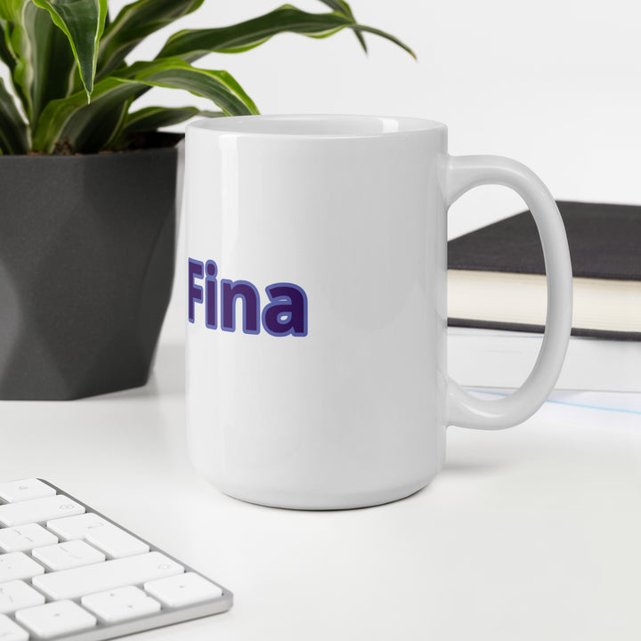 White glossy mug