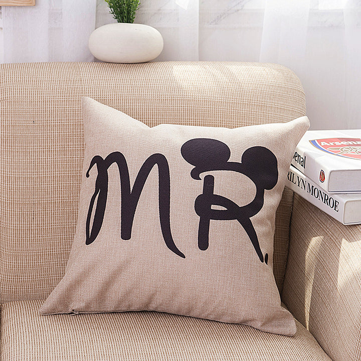 Pillowcase Bedside Cushion Valentine&#039;s Day Backrest Couple Pillow